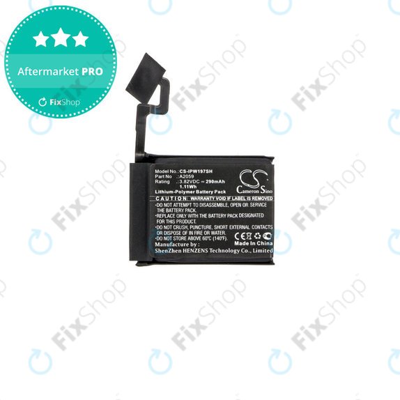 Bateria dla Apple Watch 4 44 mm, 290mAh, Li-Pol, 3.82 V, A2059, HQ