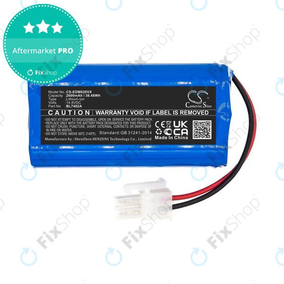 Bateria do Ecovacs Deebot M82, Tesla RoboStar T50, T60, T80 Pro, 2600mAh, Li-Ion, 14.8V, BL7402A, HQ