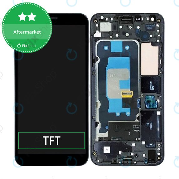 Wyświetlacz do LG Q6 M700N, Ekran dotykowy z ramką, Czarny, Black, TFT
