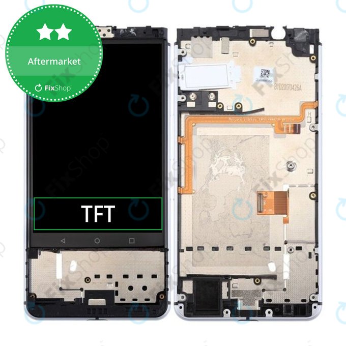 Wyświetlacz do Blackberry Keyone, Ekran dotykowy z ramką, Czarny, Black, TFT