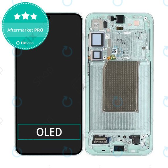 Wyświetlacz OLED do Samsung Galaxy S25 Plus, Ekran dotykowy z ramką, Miętowy, Mint