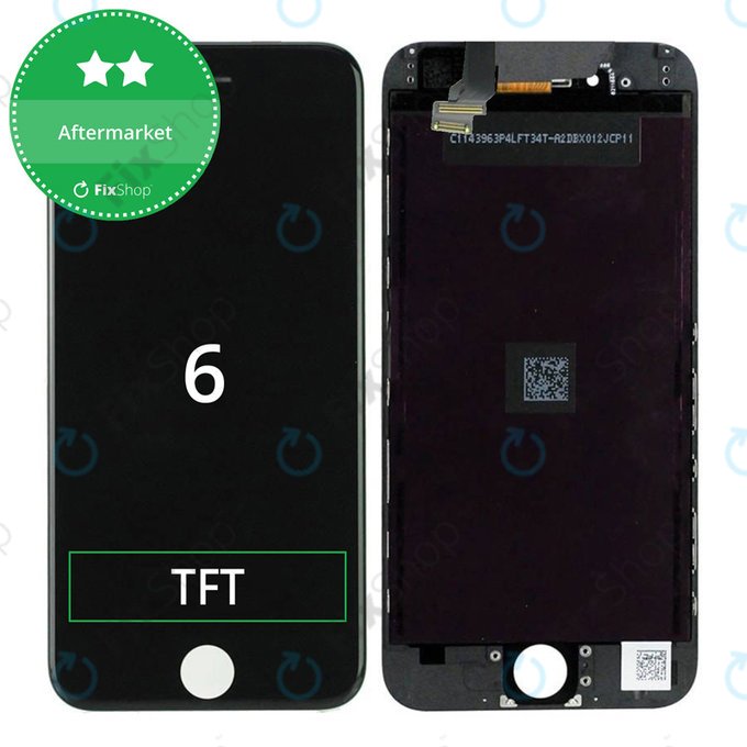 Wyświetlacz dla iPhone 6, Black, Ekran dotykowy z ramką