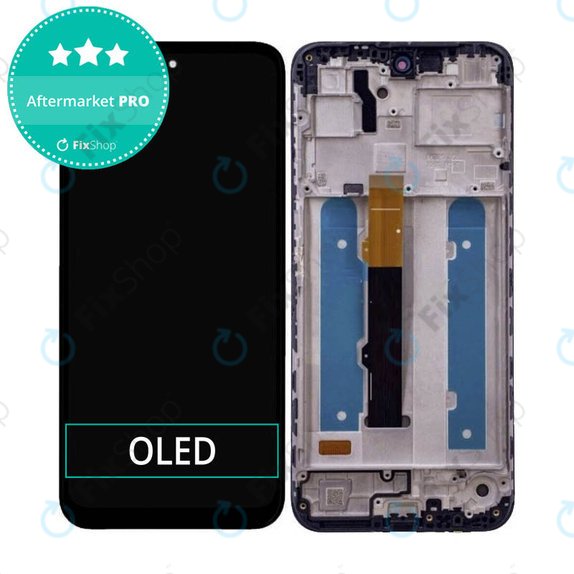 Wyświetlacz OLED do Motorola Moto G42 XT2233, Ekran dotykowy z ramką, Czarny, Black