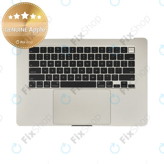 Górna rama klawiatury do MacBook Air 15", A3114 (2024), z klawiaturą US i baterią, Starlight, 661-40268, Genuine Apple