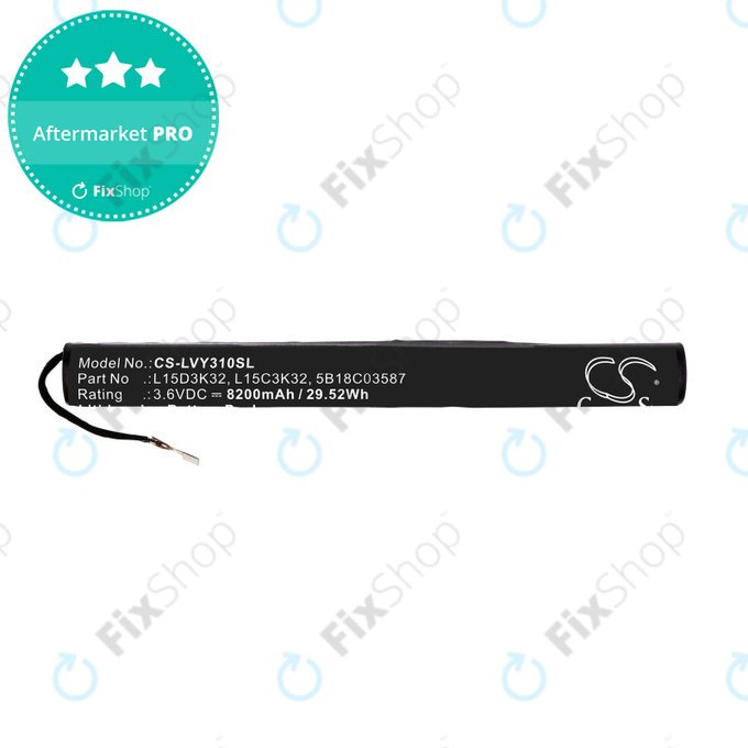 Bateria do Lenovo Yoga TAB 3 YT3-X50, L15D3K32, L15C3K32, 5B18C03587, 8200mAh, HQ