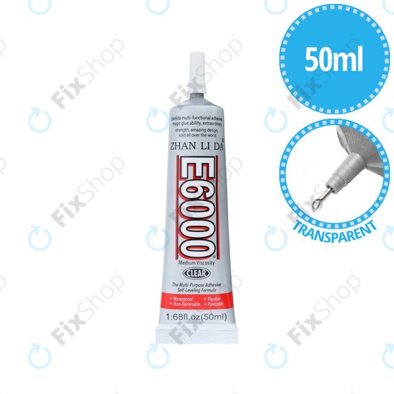 Klej E6000, 50ml, Przezroczysty, Transparent