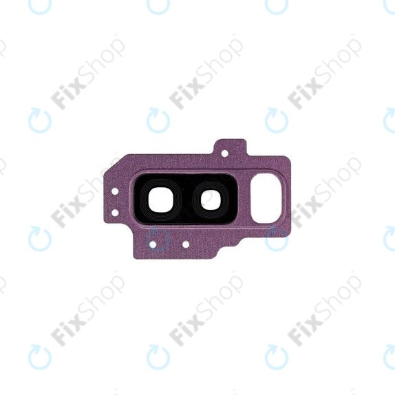 Szklo obiektywu tylnej kamery z ramka do Samsung S9 Plus G965F, G965FD, Fioletowy, Purple