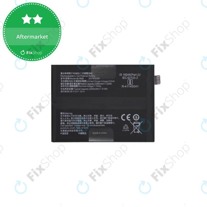 Bateria do OnePlus 9 LE2110, LE2111, LE2115, BLP829, 4500mAh