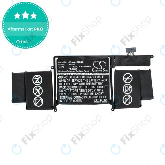 Bateria do MacBook Pro 13" A1502 (Early 2015), 6500mAh, HQ