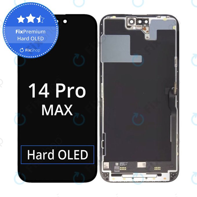 Wyświetlacz Hard OLED dla iPhone 14 Pro Max, Ekran dotykowy z ramką, FixPremium