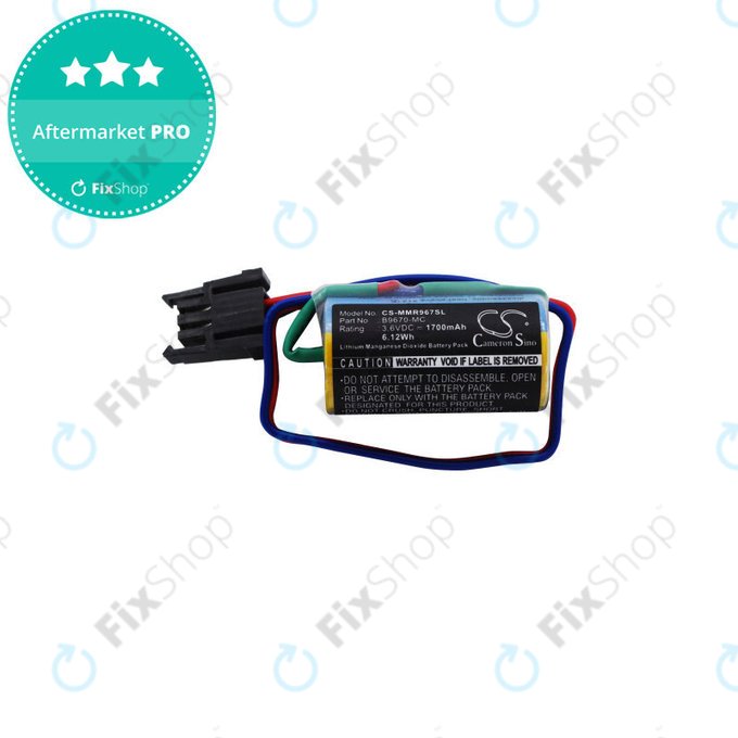 Bateria do Mitsubishi Robot Control PLC, A RH, MR, 1700mAh, Li-MnO2, 3.6V, B9670-MC, HQ
