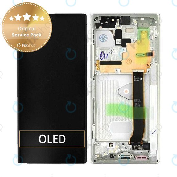 Wyświetlacz do Samsung Note 20 Ultra N986B, Ekran dotykowy z ramką, GH82-23596C, GH82-31461C, Mystic White, Genuine Service Pack