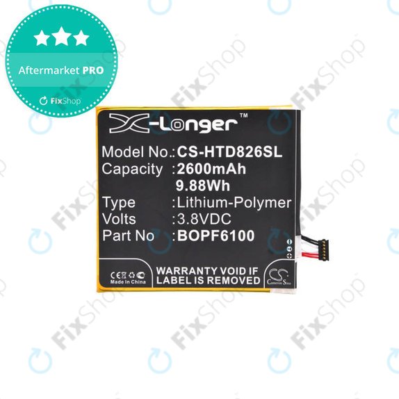 Bateria do HTC Desire 820, BOPF6100, 2600mAh, HQ
