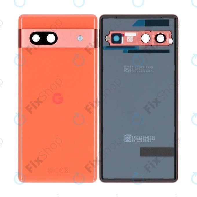 Tylna pokrywa baterii do Google Pixel 7a, G949-00390-00, Koralowy, Coral, Genuine Service Pack