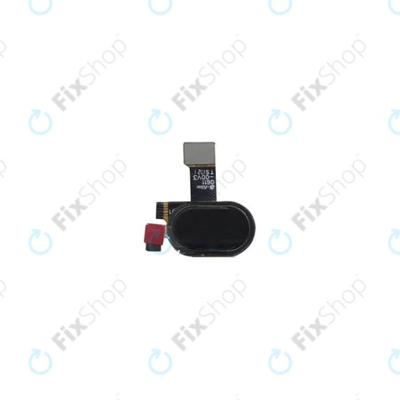 Przycisk Home z czujnikiem linii papilarnych i taśmą flex do Motorola Moto E4 XT1761, Czarny, Black
