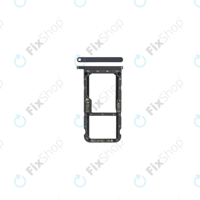 Tacka SIM z SD do Huawei P20 Lite, 51661HKK, Midnight Black, Genuine Service Pack