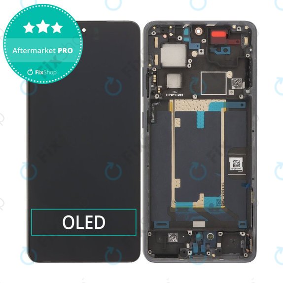 Wyświetlacz OLED do OnePlus 13R 5G CPH2645, Ekran dotykowy z ramką, Czarny, Black