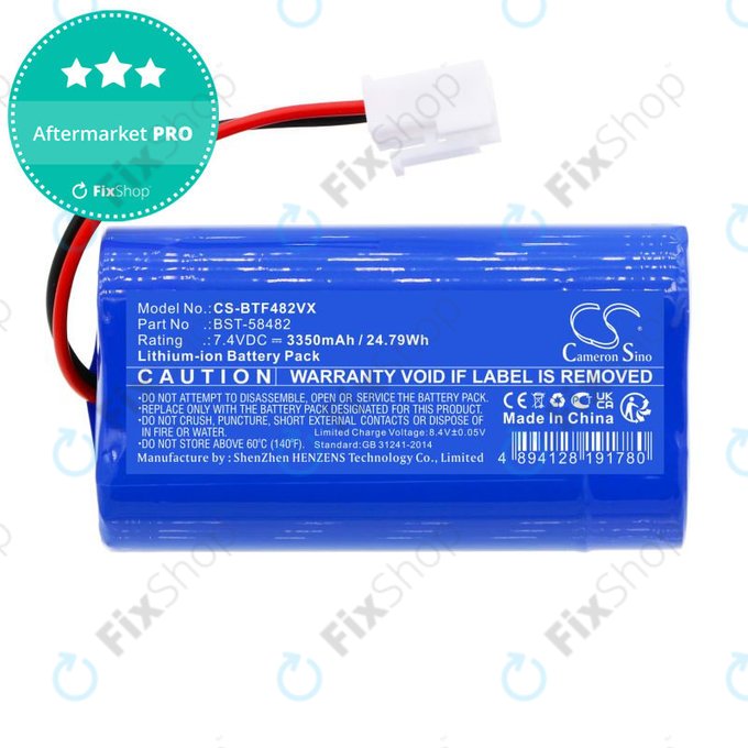 Bateria do Bestway Aquatronix, Kokido Vektro Z200, 3350mAh, Li-Ion, 7.4V, BST-58482, HQ