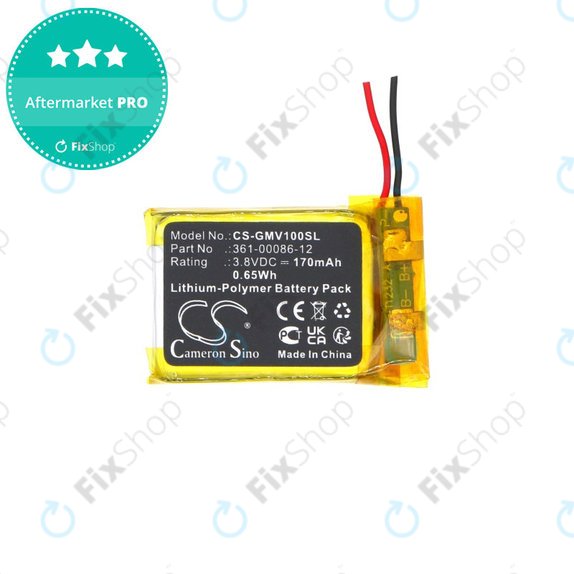 Bateria do Garmin Femix 6s Pro, Venu, 170mAh, Li-Pol, 3.8V, 361-00086-12, HQ