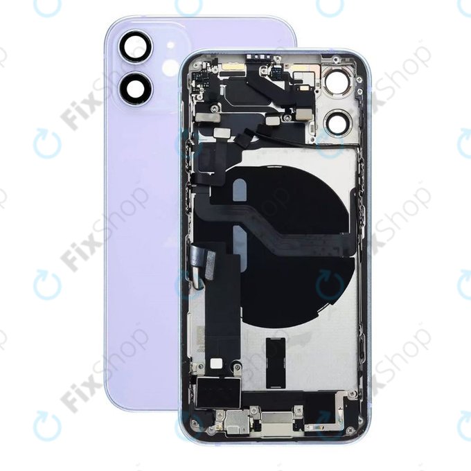 Tylna obudowa z malymi czesciami do iPhone 12 Mini, Fioletowy, Purple