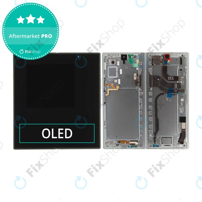 Wyświetlacz OLED dla Samsung Z Fold 7 F966B, Mint, Ekran dotykowy z ramką