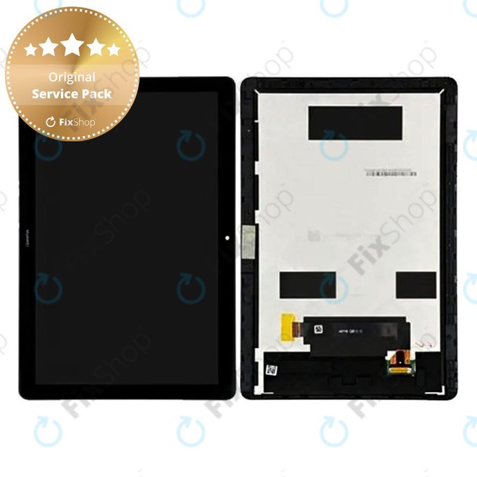 Wyswietlacz do Huawei MediaPad T5 10.1", 02352DPC, 02352DPT, Ekran dotykowy z ramką, Czarny, Black, Genuine Service Pack