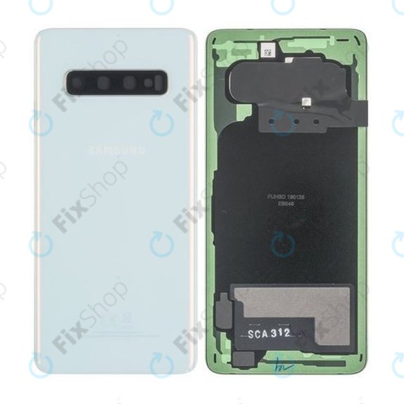 Tylna pokrywa baterii do Samsung S10 G973F, GH82-18378F, Prism White, Genuine Service Pack