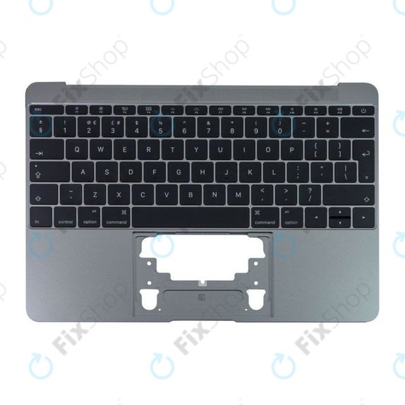 Górna ramka klawiatury z klawiaturą UK do MacBook 12" A1534 (Early 2015 - Mid 2017), Space Gray
