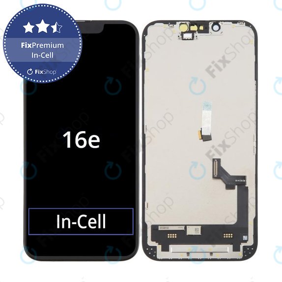 Wyświetlacz In-Cell FHD dla iPhone 16e, 17e, Ekran dotykowy z ramką, FixPremium