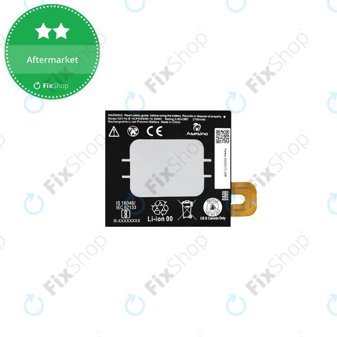 Bateria do Google Pixel 2 G011A, G011A-B, 2700mAh