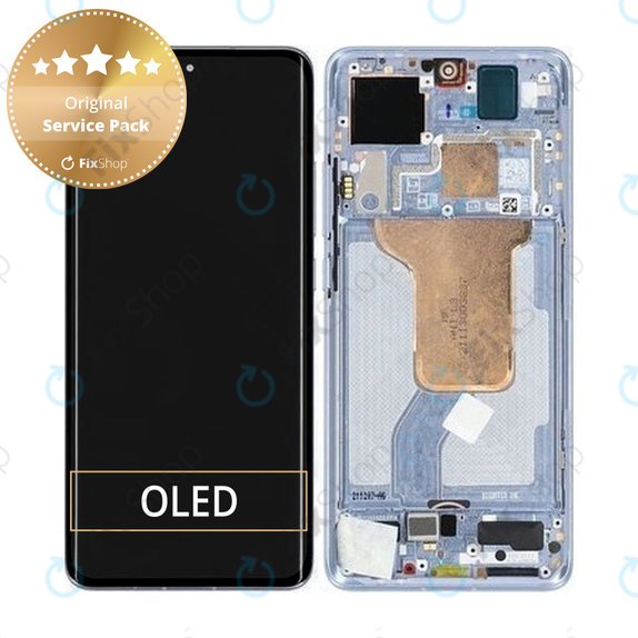 Wyświetlacz do Xiaomi 12, 12X, Ekran dotykowy z ramką, 5600040L3A00, Niebieski, Blue, Genuine Service Pack