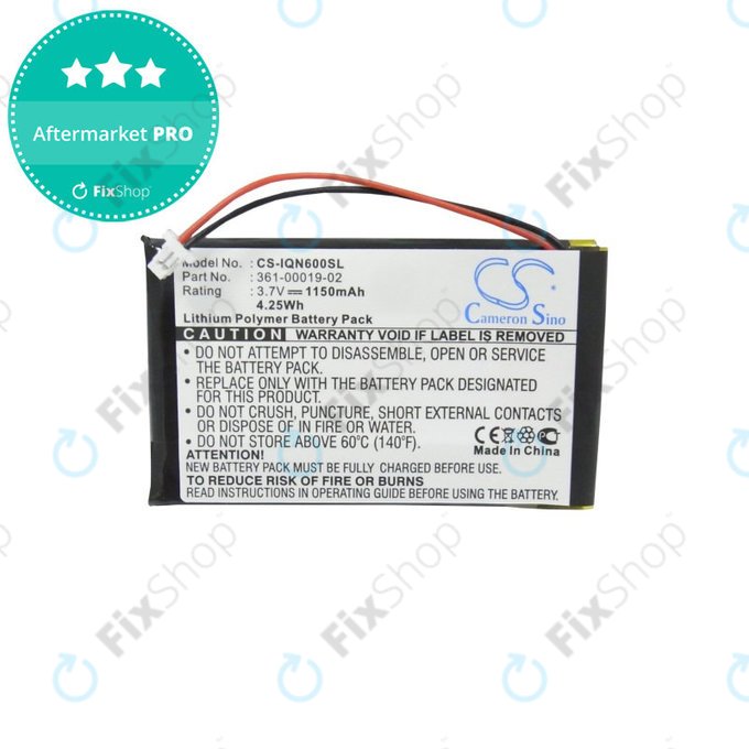 Bateria do Garmin Nüvi 660, 660 FM, 1150mAh, Li-Pol, 3.7V, 361-00019-02, HQ