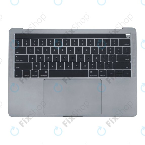 Górna ramka klawiatury z klawiaturą US, mikrofonem, trackpadem i głośnikami do MacBook Pro 13" A1706 (Late 2016 - Mid 2017), Space Gray