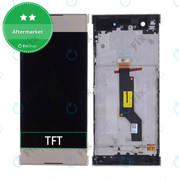 Wyświetlacz do Sony Xperia XA1 G3121, Ekran dotykowy z ramką, Złoty, Gold, TFT