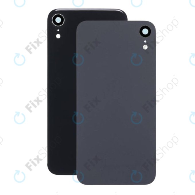 Tylne szklo pokrywy z obiektywem aparatu do iPhone XR, Czarny, Black