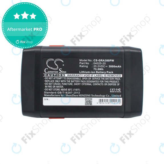 Bateria do Gardena 380 Li, 8838, 3000mAh, Li-ion, 25V, 04025-20, HQ