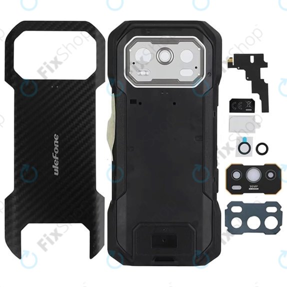 Tylna pokrywa baterii z kompletnym montażem do Ulefone Armor 27T Pro, Black