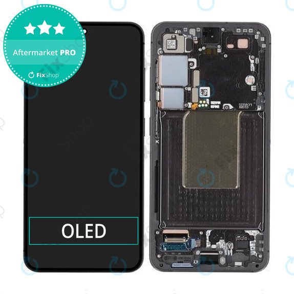 Wyświetlacz OLED do Samsung S24 S921B, Ekran dotykowy z ramką, Onyx Black
