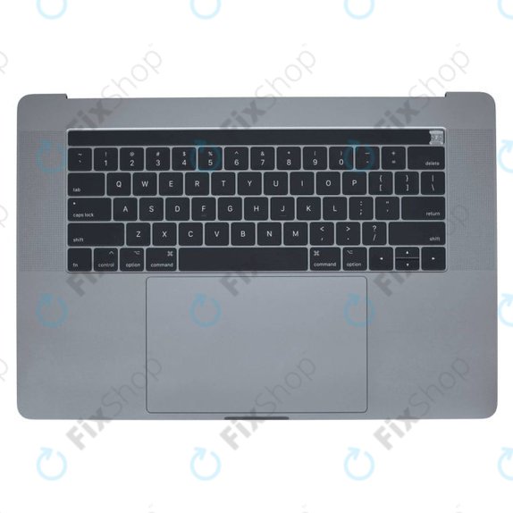 Górna ramka klawiatury z klawiaturą US, mikrofonem, trackpadem i głośnikami do MacBook Pro 15" A1707 (Late 2016 - Mid 2017), Space Gray