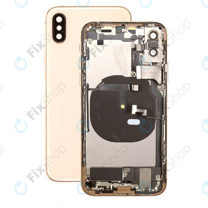 Tylna obudowa z malymi czesciami do iPhone XS, Złoty, Gold