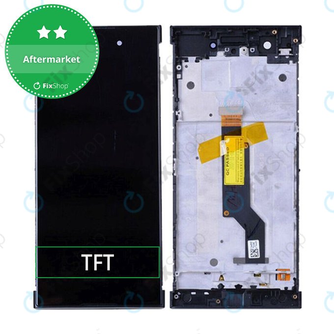 Wyświetlacz do Sony Xperia XA1 G3121, Ekran dotykowy z ramką, Czarny, Black, TFT