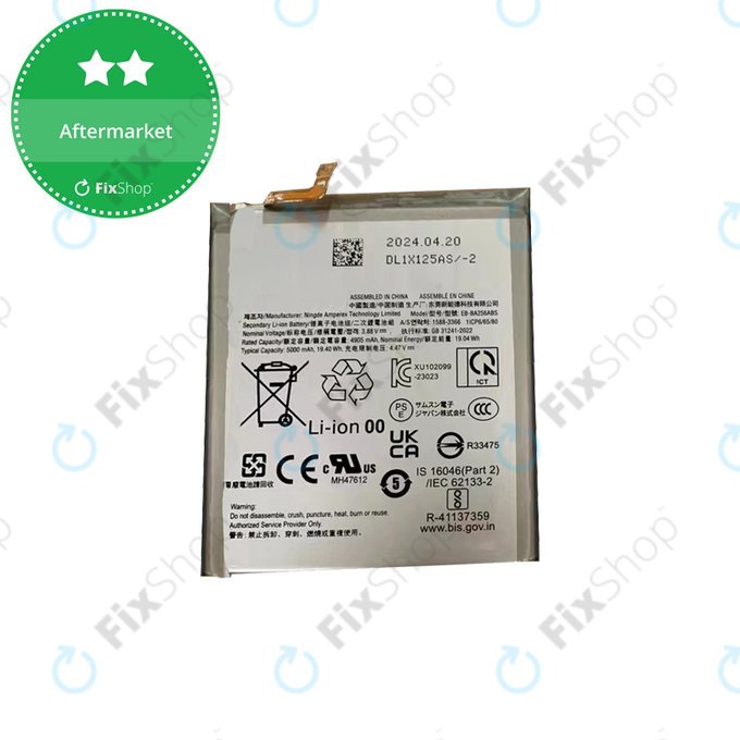 Bateria do Samsung A25 A256B, 5000mAh