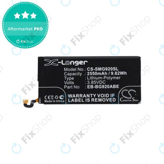 Bateria do Samsung S6 G920F, EB-BG920ABE, 2500mAh, HQ