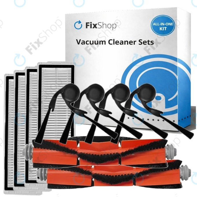 Zestaw części zamiennych do Xiaomi Robot Vacuum 5, 5 Pro (2x Główna szczotka, 4x Filtr, 4x Szczotka boczna)
