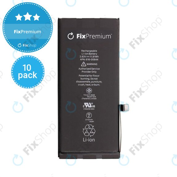 Bateria 10 Pack dla iPhone 11, 3110mAh, FixPremium