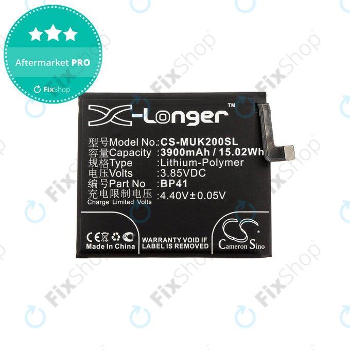 Bateria dla Xiaomi Mi 9T, Redmi K20, 3900mAh, Li-Pol, 3.85 V, BP41, HQ