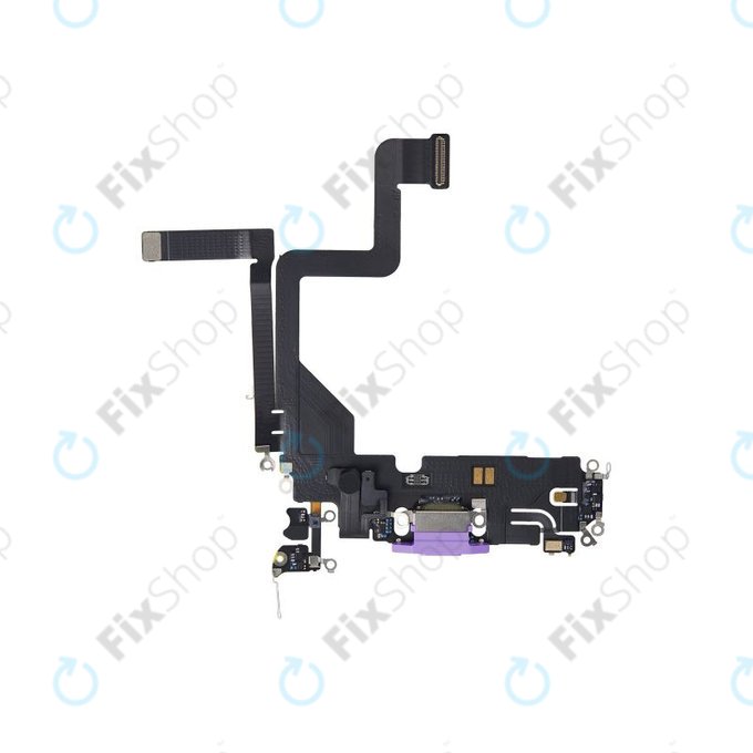 Złącze ładowania z taśmą flex do iPhone 14 Pro, Deep Purple