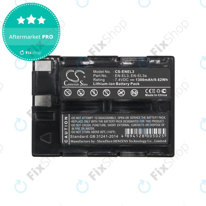 Bateria do Nikon D100, D50, D70, D70s, 1300mAh, Li-Ion, 7.4V, EN-EL3, HQ