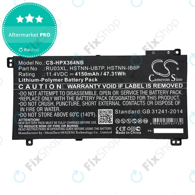 Bateria do HP ProBook x360 440 G1, x360 11 G3, 4150mAh, Li-Pol, 11.4V, HSTNN-UB7P, HQ