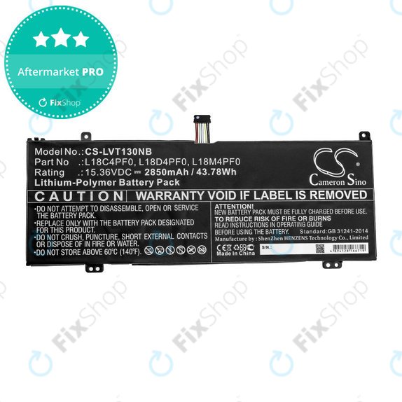 Bateria do Lenovo ThinkBook 13s, 14s, 2850mAh, Li-Pol, 15.36V, L18C4PF0, HQ